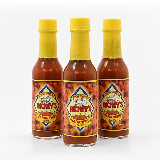 Three pack of Rickey's Habanero Sauce